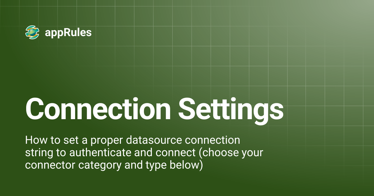 Connection Settings | appRules